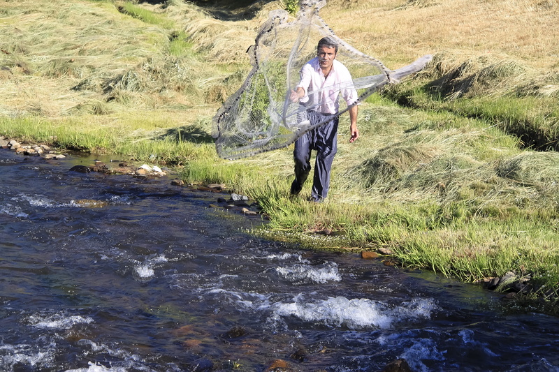 tr, real people, casual clothing, irmak, plant, land, stream - flowing water, day, non-urban scene, adult, front view, women, grass, nature, outdoors, beauty in nature