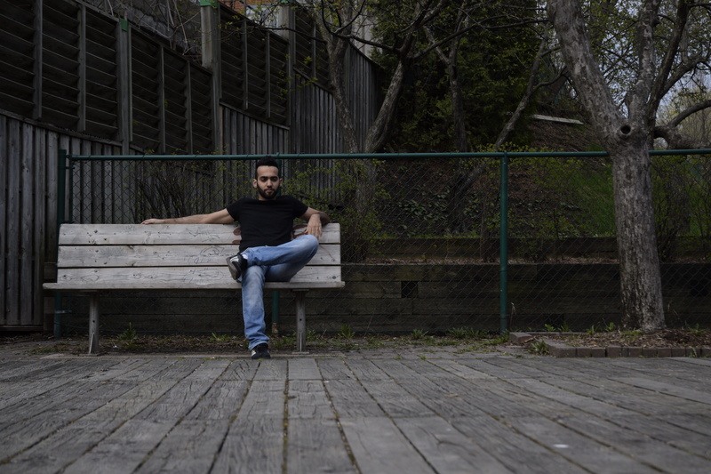 bench, sitting, two people, adult, casual clothing, black, full length, seat, young women, day, plant, take, united states, real people, new york, breathe
