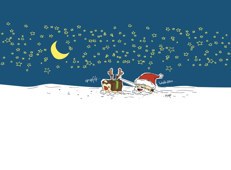 outdoors, digital composite, cold temperature, 1080P, nature, Holidays, no people, cartoon, oki-cartoon, tiny-art.com, snow, weihnachten, santa, balloon