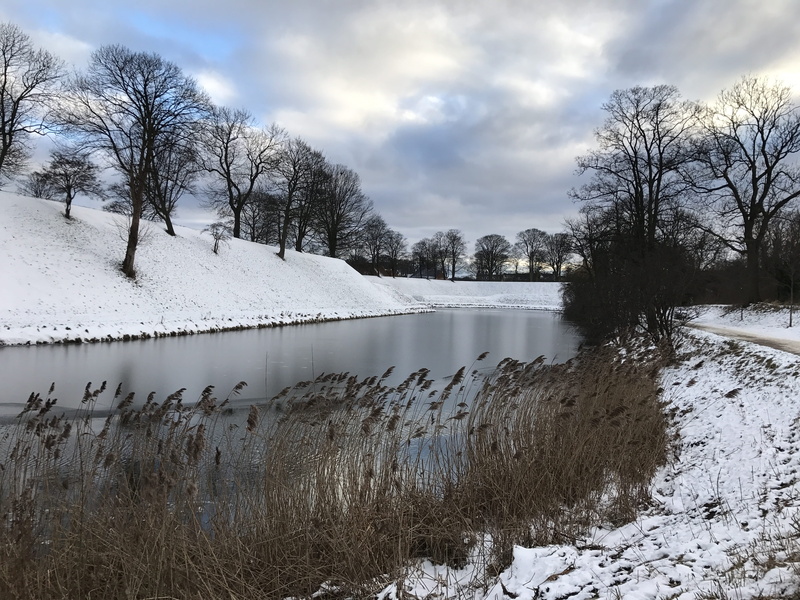 non-urban scene, lake, denmark, scenics - nature, frozen, snowcapped mountain, cold temperature, copenhague, winter, nature, bare tree, cloud - sky, tranquil scene