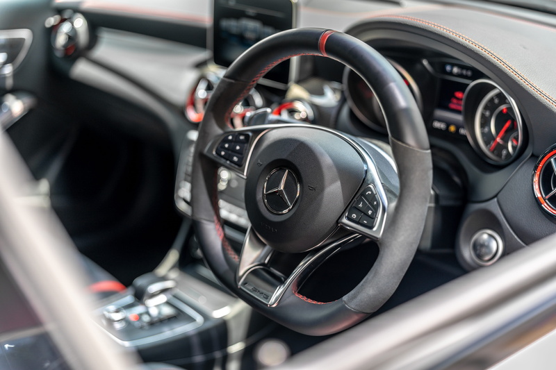 alloy, silver colored, gla45, gearshift, steering wheel, car, steering, mercedes, technology, equipment, car interior, dashboard, benz, control panel, amg