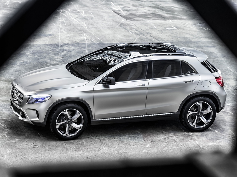 1080P, Silver, Benz, gla, Concept, Top, Mercedes, Car, View