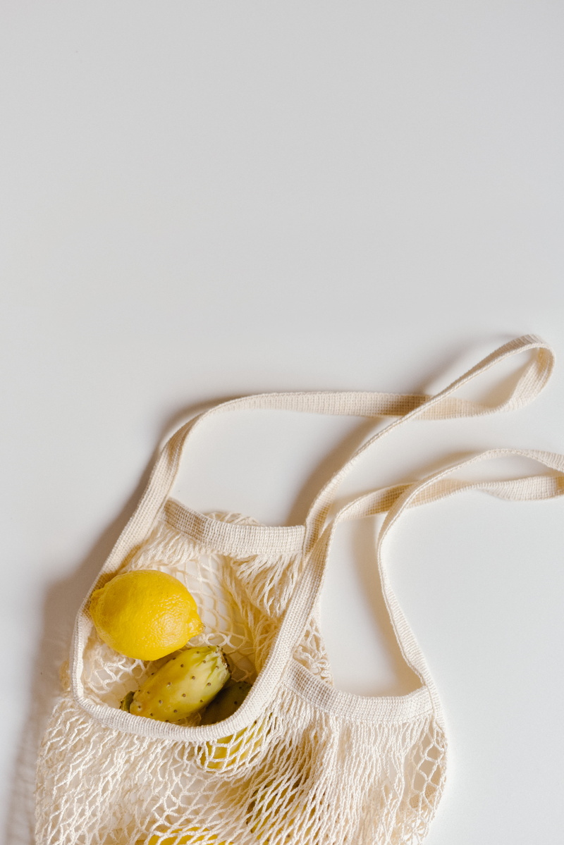 shopping, dessert, bag, backgrounds, white space, fruit, organic, textile, white, limon, decoration, single Object, bio, celebration, close-up, soft, grocery