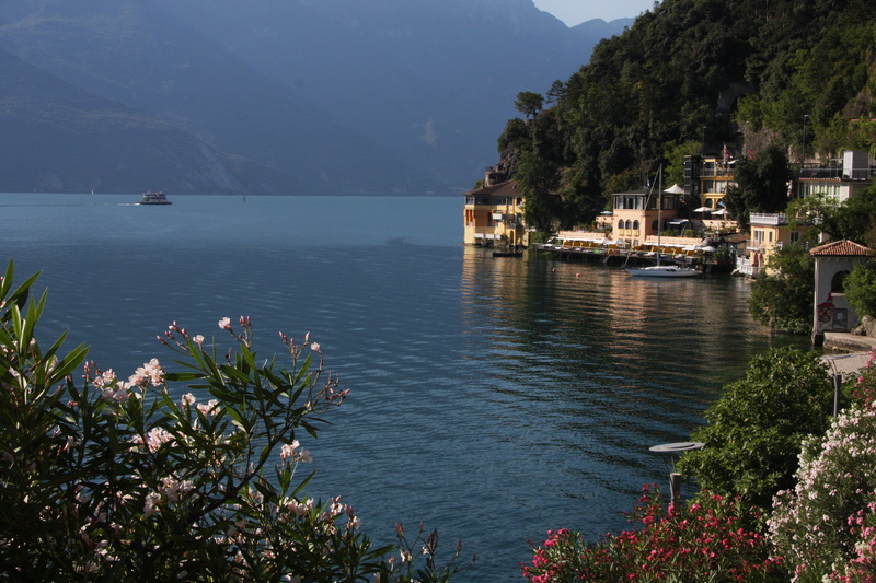 no people, outdoors, limone sul garda, bank, architecture, nautical vessel, nature, building exterior, townscape, mountain, italy, residential district
