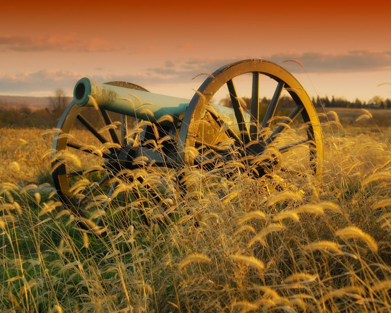 historic, farm, old, battlefield, 2K, clouds, outdoors, transportation, cannon, canon, countryside, summer, rusty, historical, field, rural Scene, sky