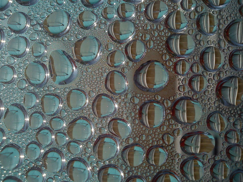 fogging, 2K, in a row, indoors, many, glass, fractal, no people, built structure, pattern, wall - building feature, close-up, balls, design, water, window