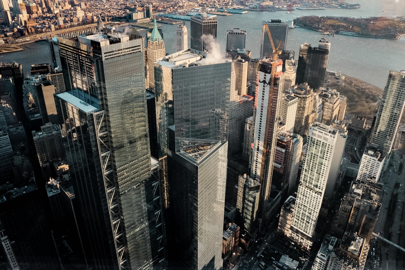 aerial view, high angle view, modern, office building, never sleep, building exterior, travel destinations, neighborhood, building, manhattan, usa, water