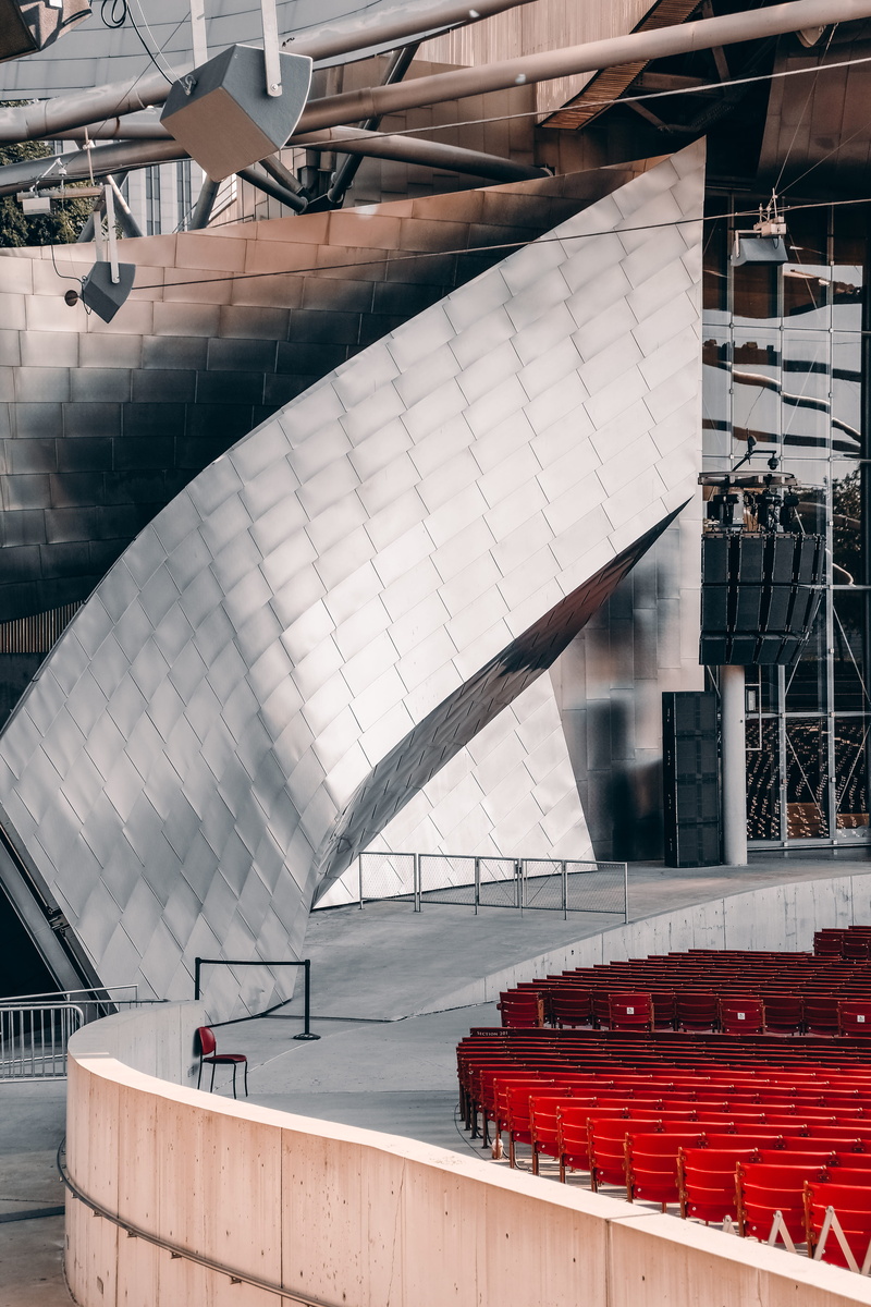 no people, built structure, urban, opera house, glass - material, office building, nature, theater, staircase, indoors, building, hall, chicago, united states