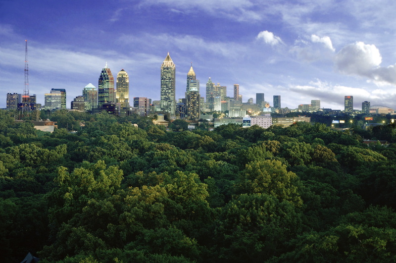 atlanta, skylines, skyline, x, 2K, hd, art