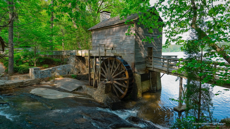 stone, georgia, mountain, 2K, mill, grist, Architecture
