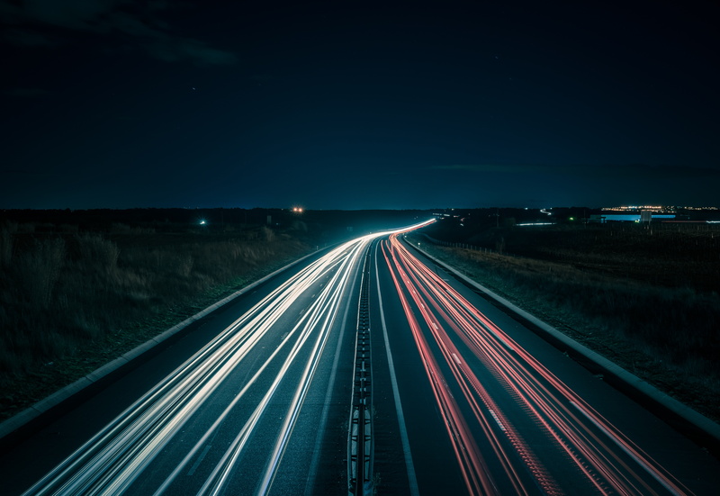 no people, direction, highway, transportation, land Vehicle, lighting, street Light, city, street, travel, lighting Equipment, timelapse, driving, dusk