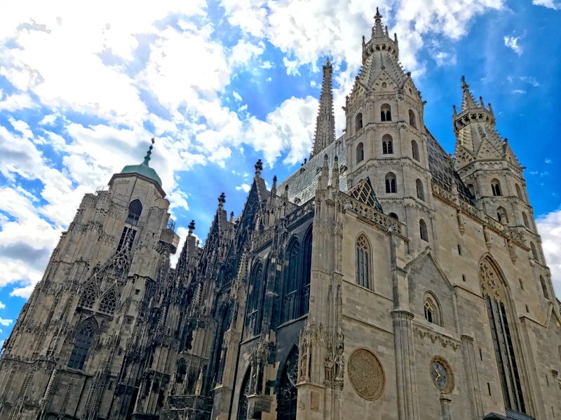 outdoors, austria, sky, viennese, church, built structure, 4K, renovation, architecture, place of worship, tower, cloudy, st stephen, building exterior