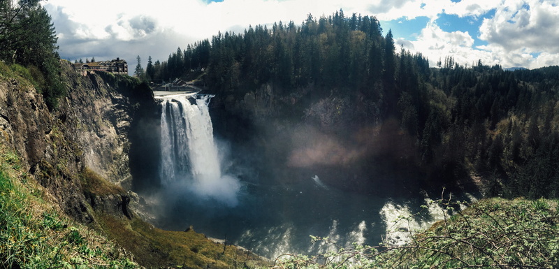 outdoors, growth, trees, non-urban scene, power in nature, tree, flowing, cliff, snoqualmie, washington, tranquility, forest, long exposure, 5K, cliffs