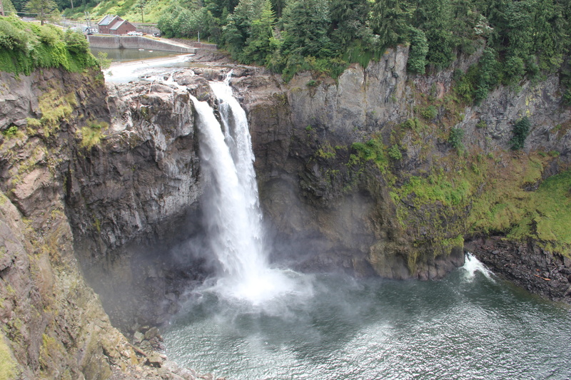 rock, motion, Snoqualmie Falls, tree, snoqualmie, flowing water, Waterfall, day, formation, land, rock - object, beauty in nature, river, outdoors, power in nature