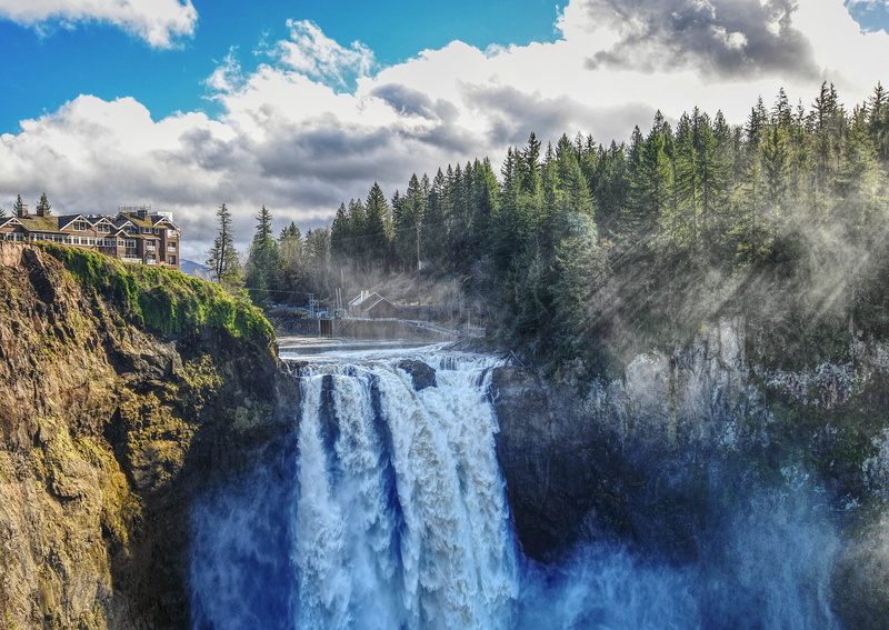 scenics - nature, nikon, trees, tranquil scene, landscape, beam, nature, photography, no people, cliff, woodland, snoqualmie, lapse, idyllic, non-urban scene