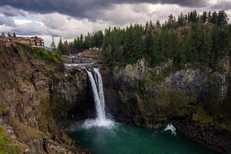 Waterfalls, Earth, Waterfall, Snoqualmie Falls, 1080P, House