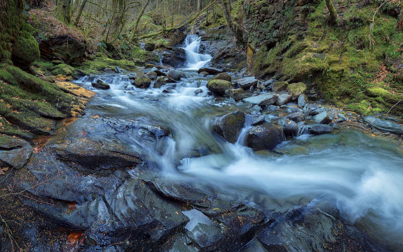 nature, scotland, glen, 5K, desktop, landscape, church, balquiddider, back, kirkton, waterfalls