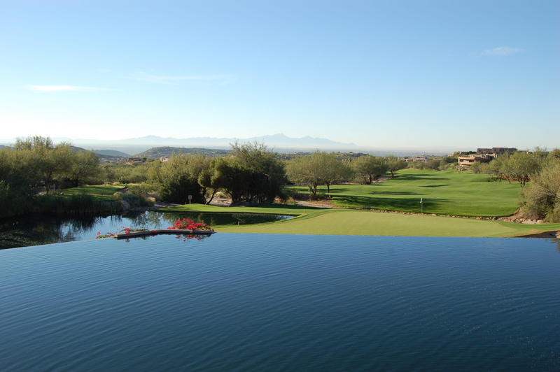 mountain, tranquility, the golf club at dove mountain, nature, sky, tucson arizona, arizona, beauty in nature, blue, plant, no people, waterfront, water