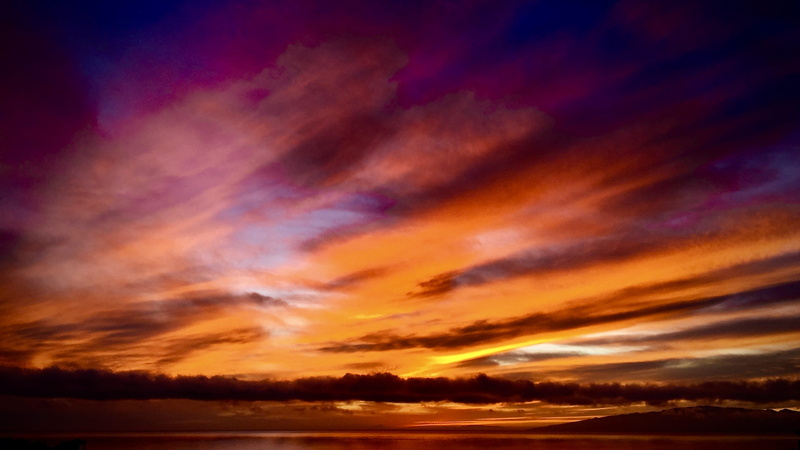 dramatic sky, nature, urban skyline, callao salvaje, 2K, callao beach, no people, spain, tranquil scene, dark, tranquility, awe, scenics - nature, horizon over water