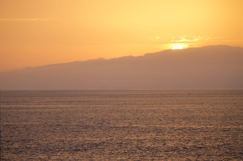 4K, orange color, tranquility, outdoors, idyllic, landscape, sunlight, sea, environment, spain, callao salvaje, sun, mountain range, remote, scenics - nature