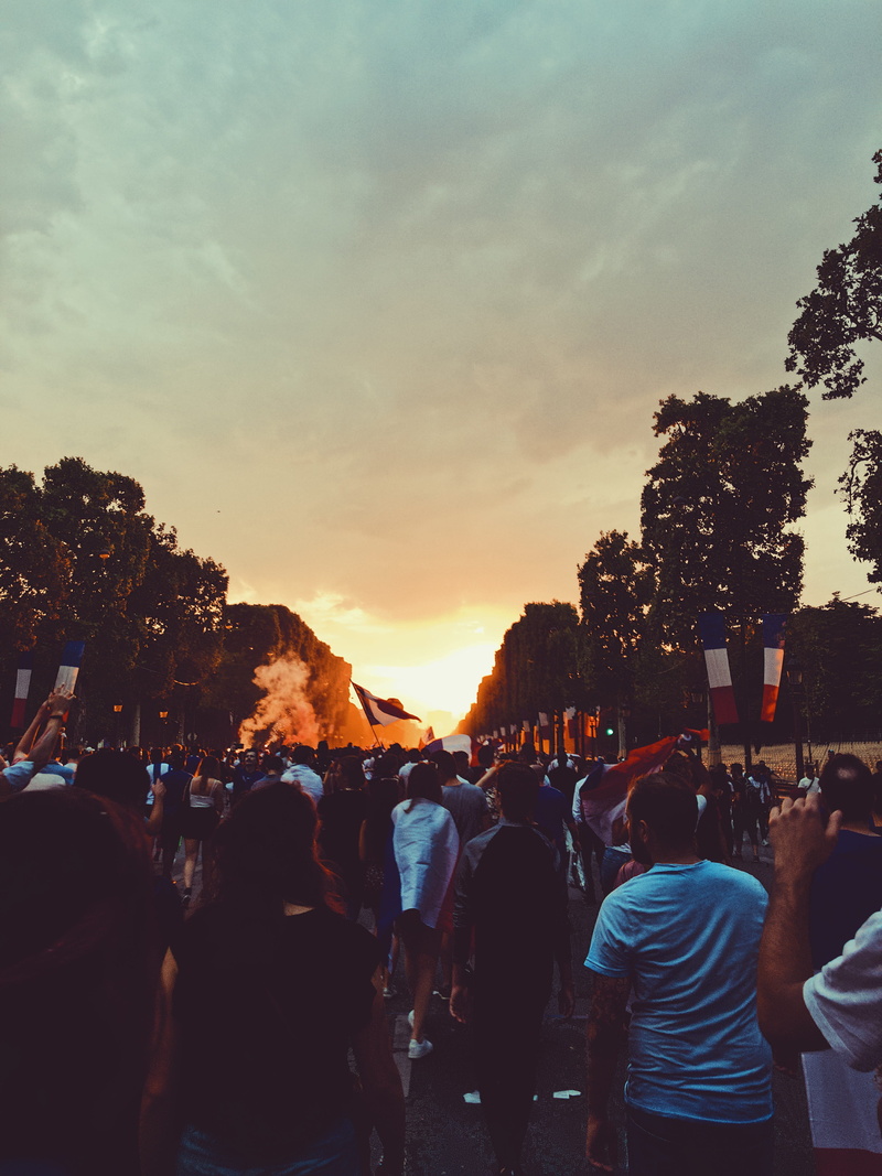 crowd, 10 av. des champs-élysées, real people, champion, football, flag, positive emotion, love, drapeau, event, lifestyles, sun, leisure activity, 4K