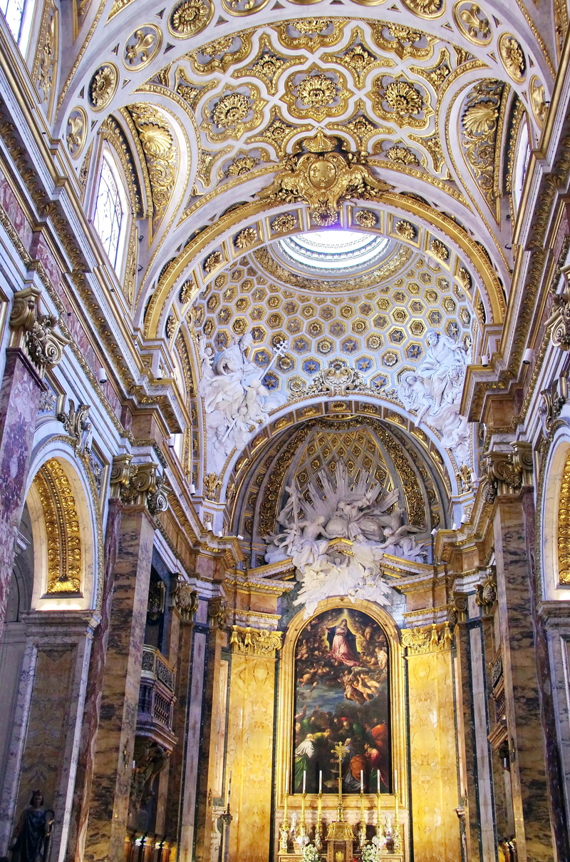 marbles, 4K, nave, architecture and art, altar, ceiling, low angle view, fresco, mural, arch, pattern, place of worship, belief, rome, building, ornate