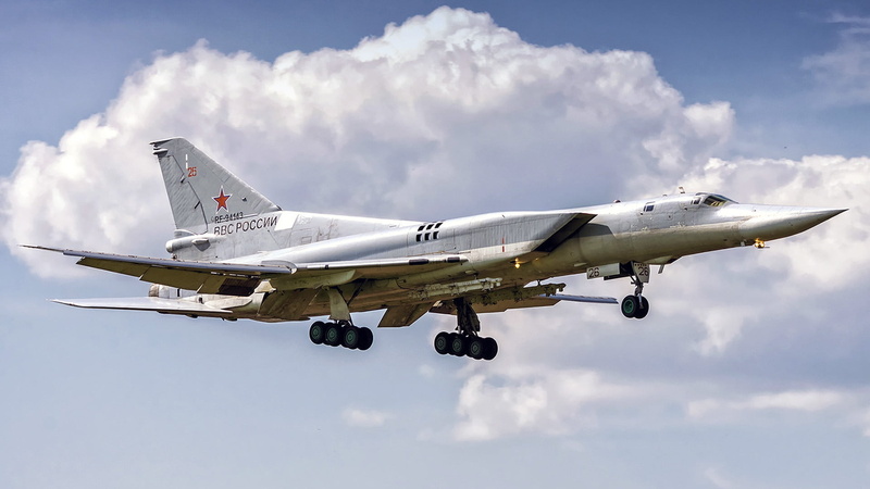 with variable sweep wing, Soviet long-range supersonic, submarine bomber, 1080P, Tu-22M3