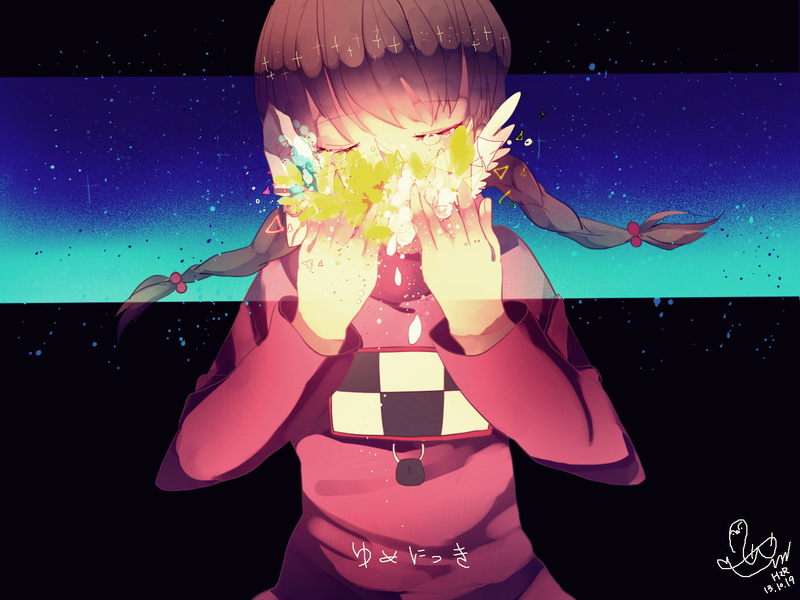 Yume Nikki, anime girls, closed eyes, Madotsuki, anime, 720P, 2019 (Year)