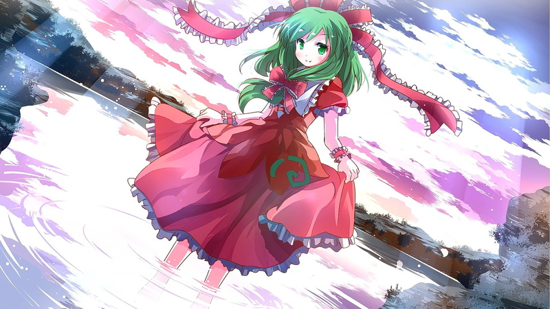 wet body, water, multi colored, hanging, representation, tree, outdoors, textile, long hair, art and craft, dress, winter, decoration, anime girls, clouds
