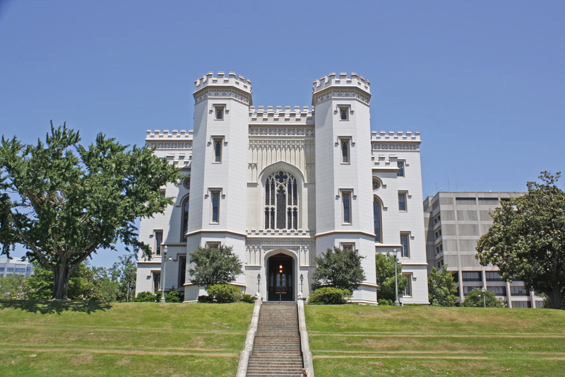 old state capitol, the past, governor, facade, government, built structure, sightseeing, outdoors, baton rouge, tree, 4K, blue, plant, mansion, history