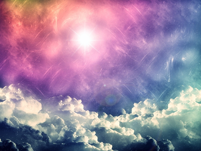 multicolor, nature, sky, skyscapes, Clouds, 720P, art, hd, Lights, vanilla