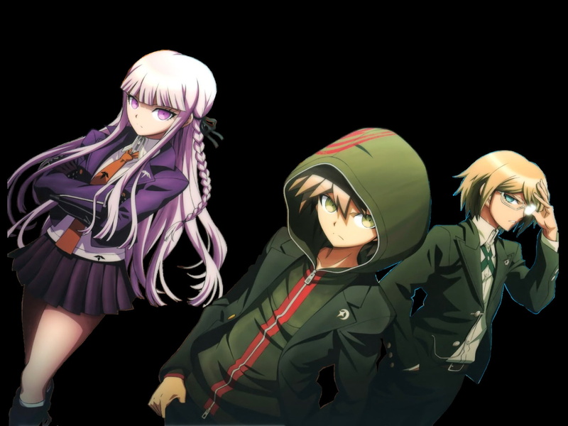1080P, Danganronpa, Byakuya Togami, Makoto Naegi, Kyōko Kirigiri