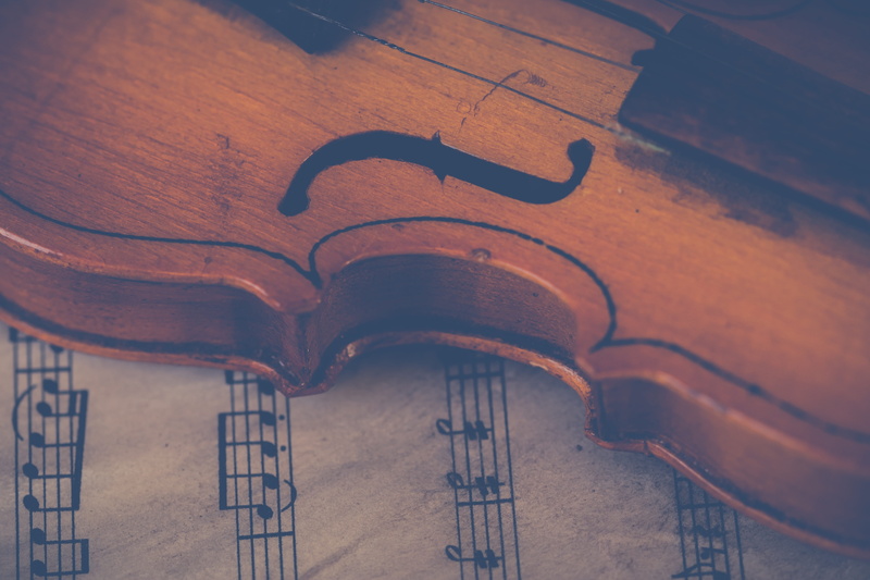 no people, wood, musical equipment, violins, sheet music, wood - material, violin, publication, classic, score, music, classical music, old, book, close-up