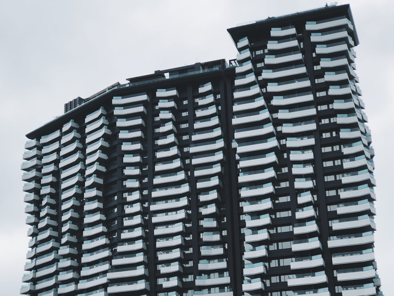nature, condo, sports, architecture, three, housing, office building exterior, urban, low angle view, built structure, no people, office building, clear sky