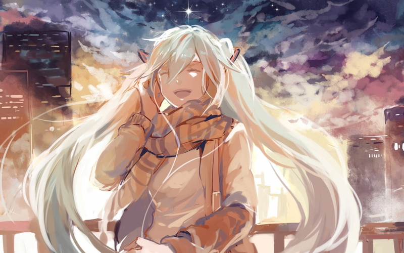 transparent, anime, digital composite, young women, vocaloid, sweater, indoors, caucasian Ethnicity, graphic, illustration, portrait, waist up