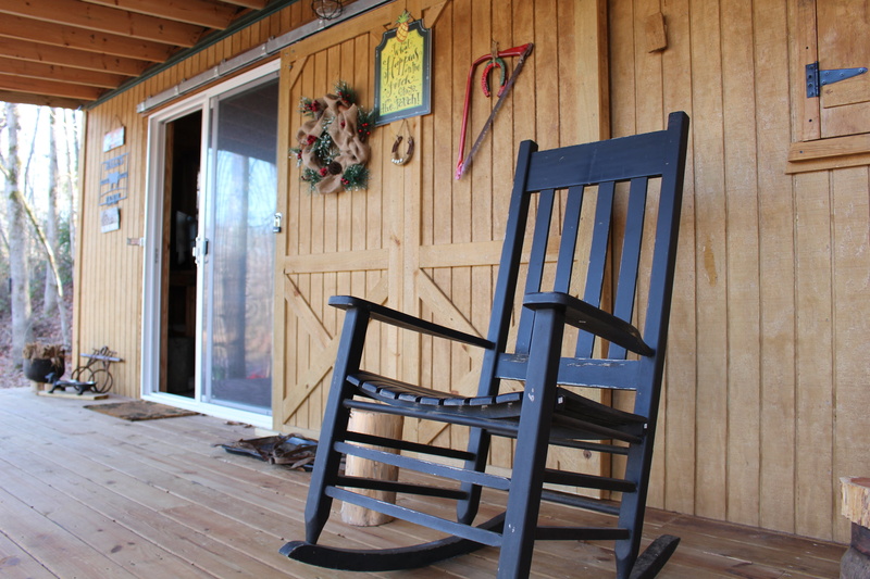 rocking chair, empty, wood - Material, black, serene, porch, indoors, building, day, chair, table, absence, cabin, fall, trail, rocking, camping, panel