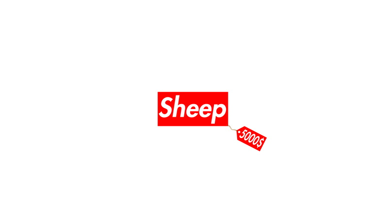 minimalism, single object, product, supreme, flag, sign, sheep, no people, communication, white background, number, message, red, capital letter, illustration