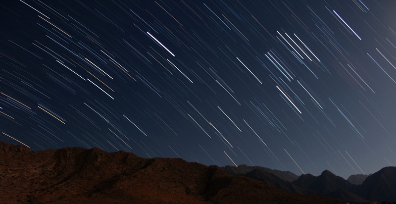 tranquility, constellation, trail, astronomy, heaven, motion, sky, motionblur, no people, long exposure, blur, star - space, desert, mountain range, dark
