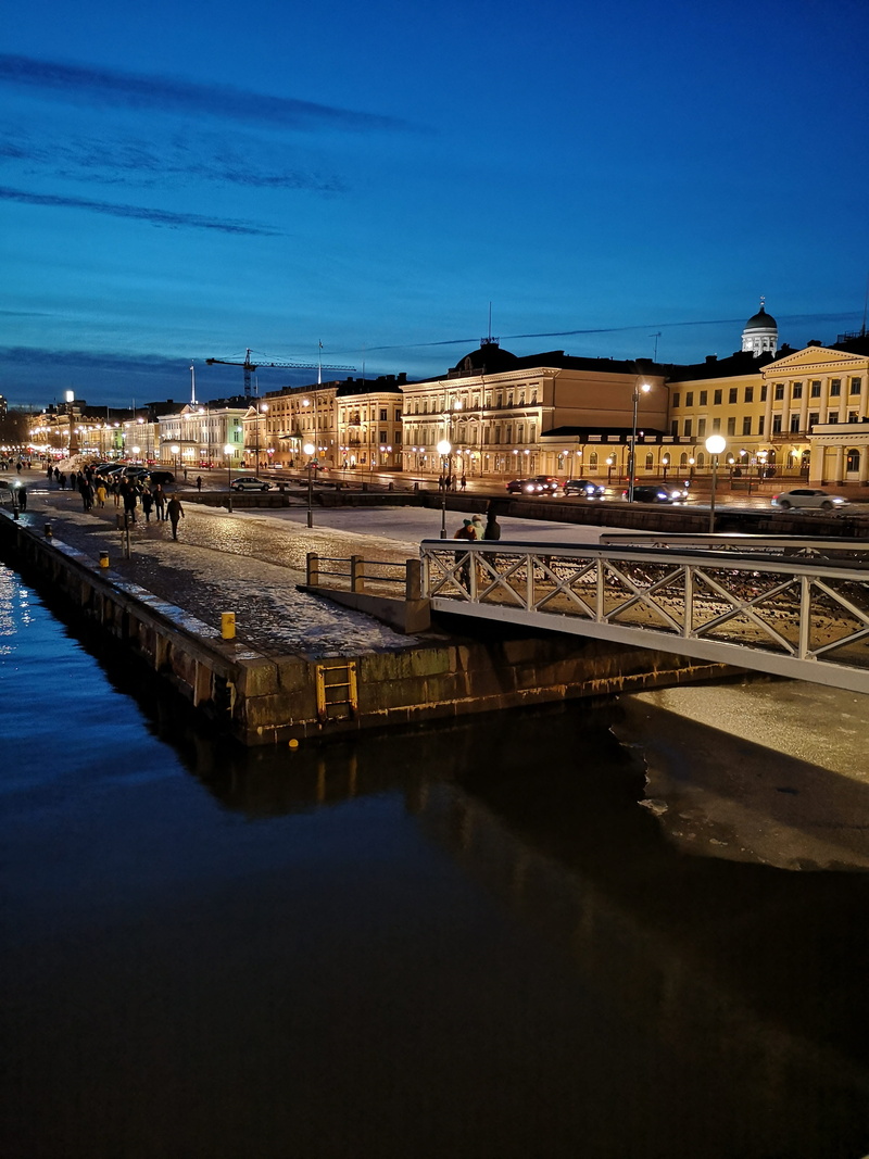 connection, river, city, landscape, sky, dusk, night, water, helsinki, illuminated, nature, 4K, urban, architecture, no people, built structure, nightsky