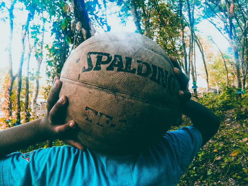 real people, outdoors, 2K, plant, day, trees, front view, lifestyles, nature, person, text, portrait, western script, men, males, basketball, tree, human face