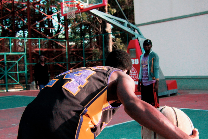 young adult, game, playing, basketball, wear, men, ball, sport, 4K, active, incidental people, outdoors, focus on foreground, basketball court, swimming pool