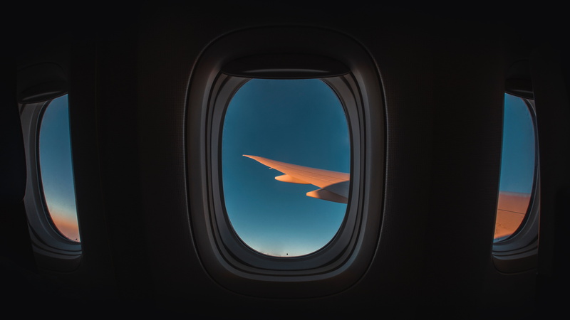 flight, sky, plane, 4K, window, wing, porthole