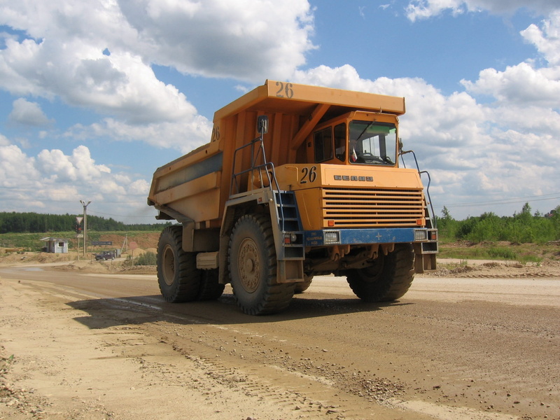 Russia, construction machinery, cloud - sky, land, Belaz, business, nature, machinery, construction site, construction equipment, outdoors, development