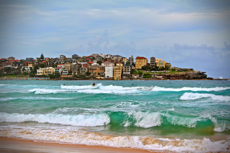 cityscape, motion, beauty in nature, wave, australia, water, city, power in nature, sydney, sport, aquatic sport, surfing, land, ocean, bank, panorama