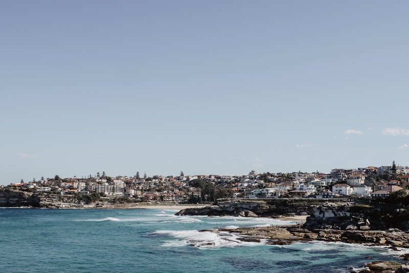 water, waterfront, beauty in nature, city, building, day, copy space, bondi, no people, blue, ocean, building exterior, 4K, beach, nature, australia, cityscape