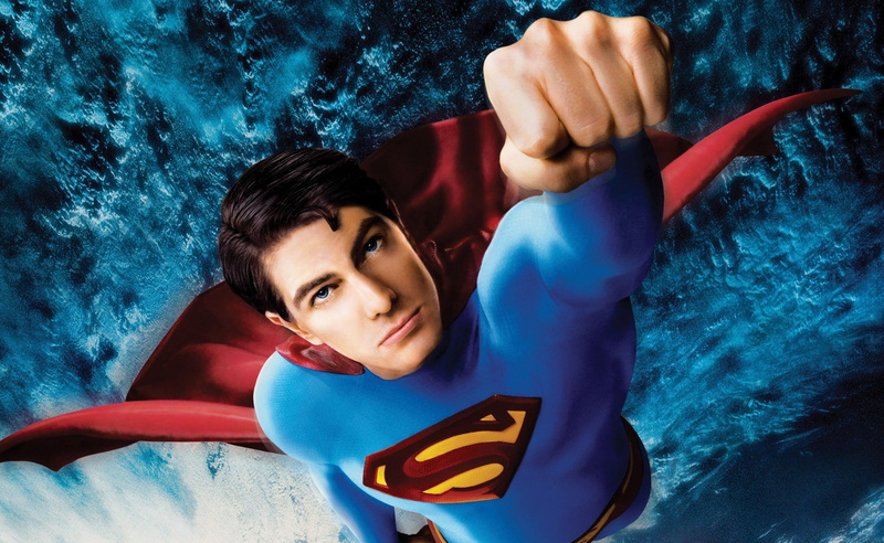 leisure activity, blue, brandon routh, beautiful woman, lifestyles, Movies, Film, one person, lying down, swimming pool, high angle view, looking at camera