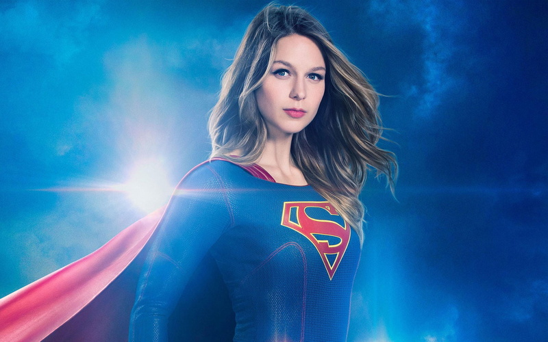 lens flare, long hair, beauty, young women, TV Show, adult, brown hair, blue, illuminated, Melissa Benoist, young adult, women, front view, one person