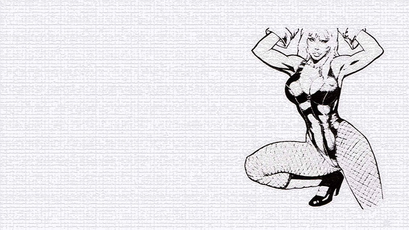 Comics, DC Comics, Black Canary, 1080P, Black and White, Fishnet