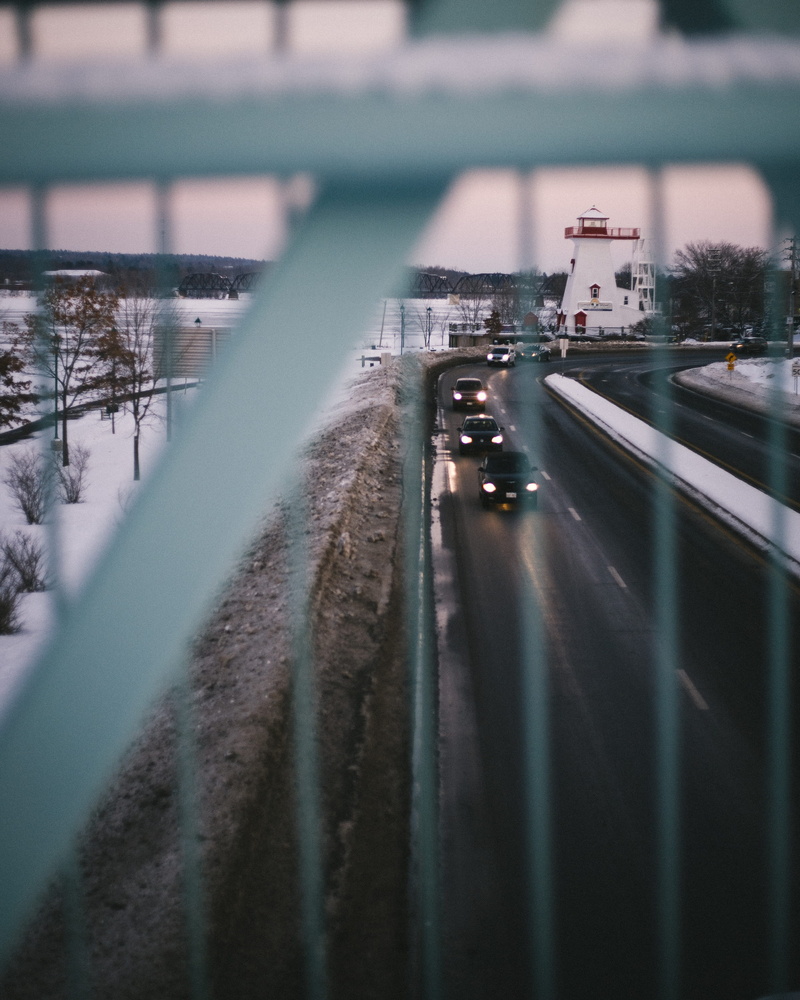 no people, bridge, land vehicle, fredericton, highway, travel, 2K, transportation, nature, snow, water, bridge - man made structure, canada, cara, connection