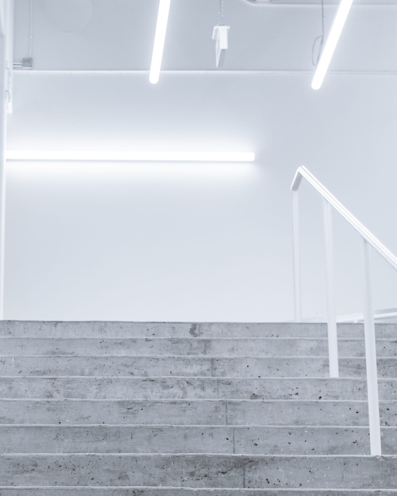 mood, grey, canada, staircase, day, wall, simple, low angle view, wall - building feature, illuminated, walls, building, concrete, railing, lighting equipment
